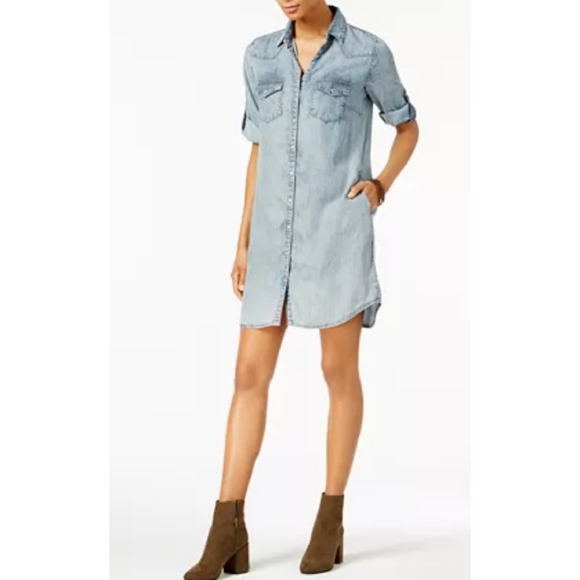 Kut From The Kloth Chambray Casual Shirtdress - Picture 2 of 9